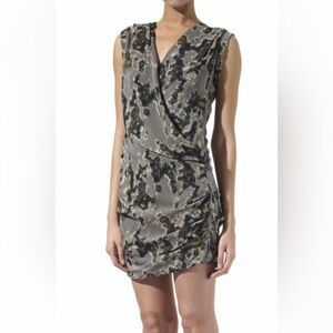 IRO Shana Silk Wrap Ruched Dress 3 boho whimsical vacation‎ holiday workwear
